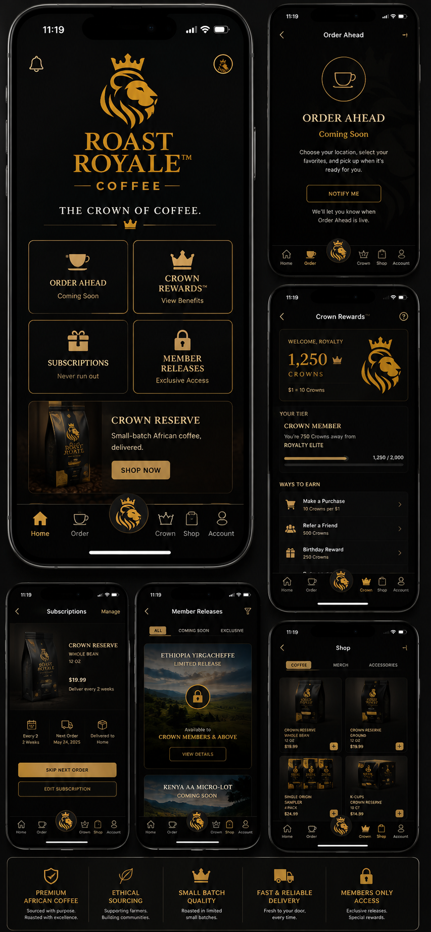 Roast Royale app concept